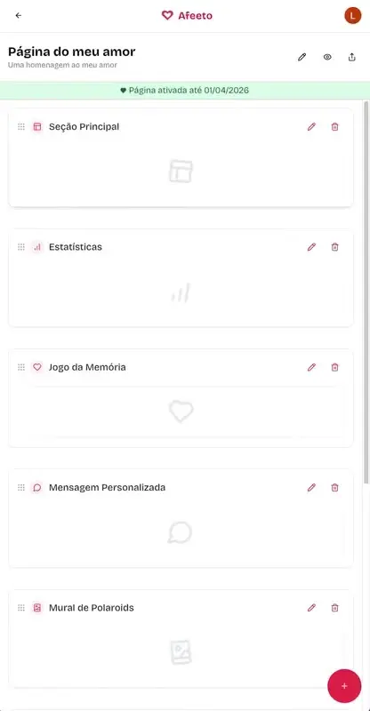 Dashboard interface